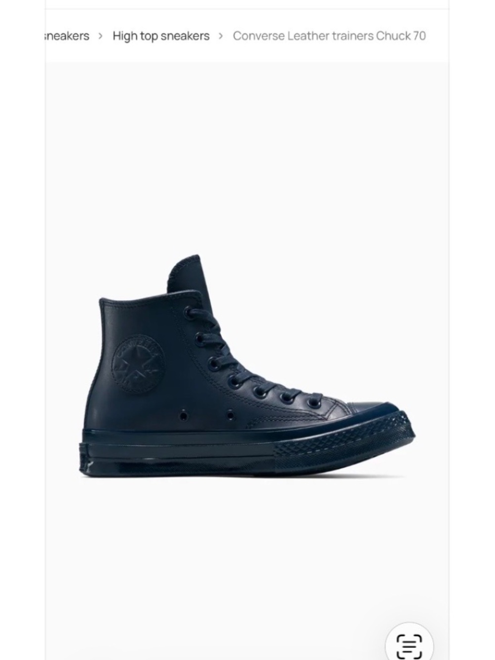 Converse High Top Sneakers In Navy - Picture 6 of 12